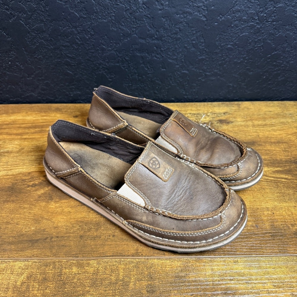 Ariat Cruiser 10023008 Brown Leather Slip-On Loafers Womens 8.5B